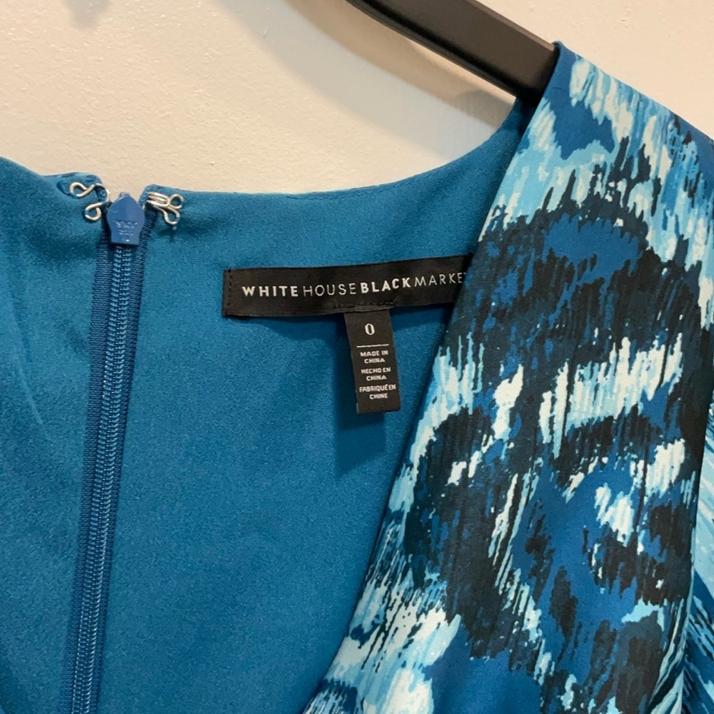 White House Black Market teal dress - Picture 4 of 10
